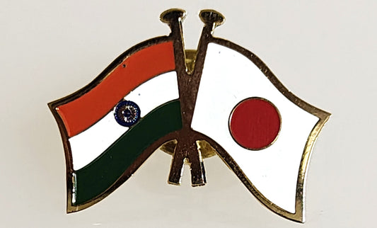 India-Other Country Cross Flag Brass Lapel Pin/Brooch/Badge for Clothing JAPAN