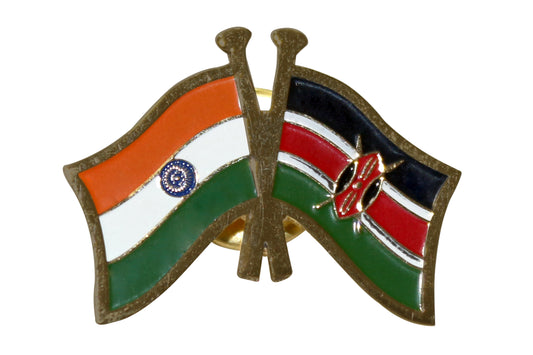 India-Other Country Cross Flag Brass Lapel Pin/Brooch/Badge for Clothing KENYA