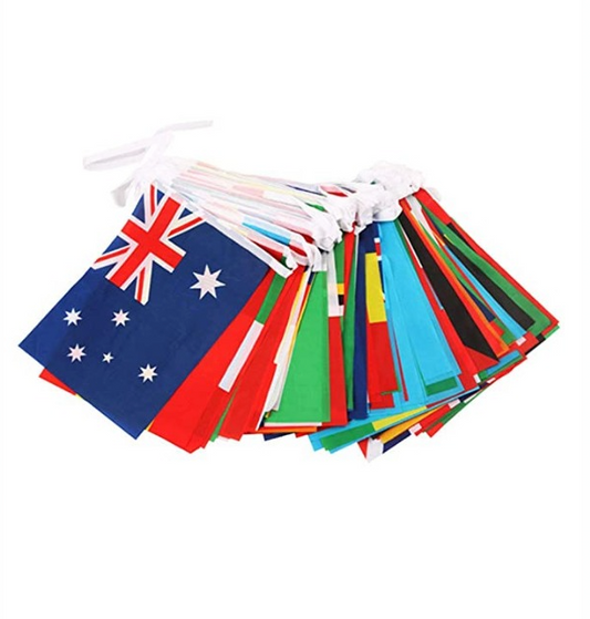 Countries Flags / International Flags Bunting Banner for Decorations