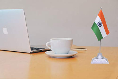 FlagSoure India Miniature Flag with an Elegant Aluminium Stand