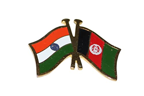 India-Other Country Cross Flag Brass Lapel Pin/Brooch/Badge for Clothing (AFGHANISTAN)