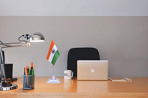 FlagSoure India Miniature Flag with an Elegant Aluminium Stand