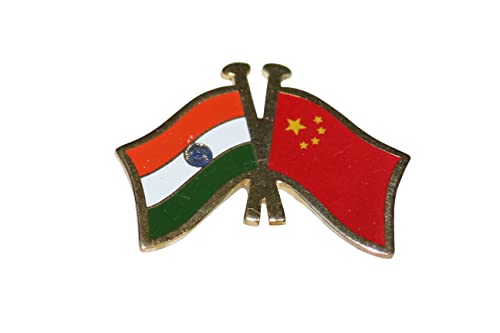 India-Other Country Cross Flag Brass Lapel Pin/Brooch/Badge for Clothing (CHINA)