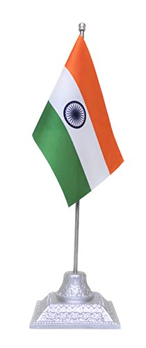 FlagSoure India Miniature Flag with an Elegant Aluminium Stand