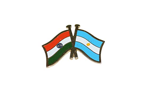 India-Other Country Cross Flag Brass Lapel Pin/Brooch/Badge for Clothing (ARGENTINA)