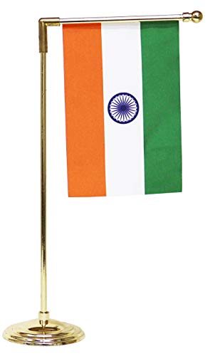 FlagSource Indian Miniature Table L-Flag with Round Base