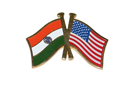 India-Other Country Cross Flag Brass Lapel Pin/Brooch/Badge for Clothing (UNITED STATE OF AMERICA)