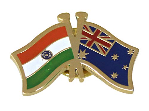 India-Other Country Cross Flag Brass Lapel Pin/Brooch/Badge for Clothing (Australia)