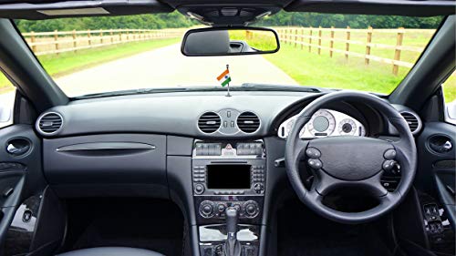 FlagSource Indian Miniature Car Dashboard Flag with Nano ABS Base (Chrome)