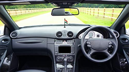 FlagSource Indian Miniature Car Dashboard Flag with Nano ABS Base (Chrome)